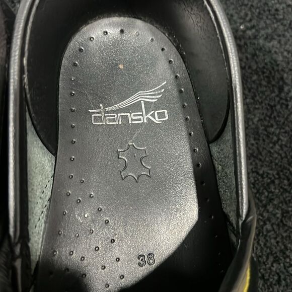 🔥🔥 DANSKO Petrol Iridescent Patent Leather Slip On Clogs Women EU 38 / US 7.5- - Picture 7 of 14